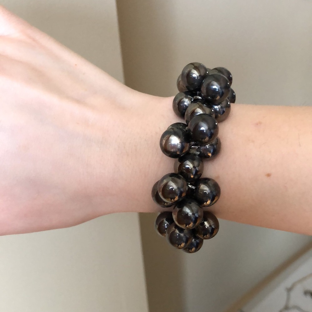 French Connection Beaded Black/Grey Bracelet